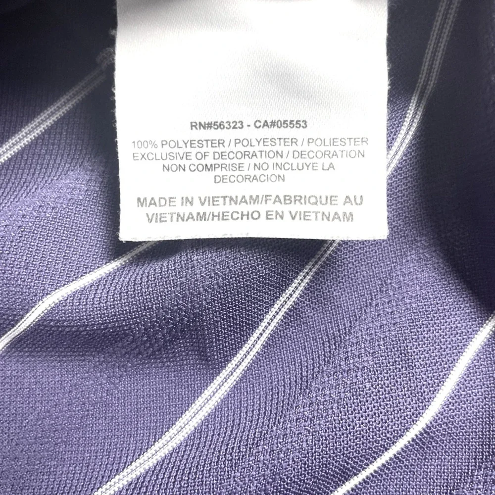 Nike‎ Golf Dri-FIT Striped Polo Shirt Mens Size XL Purple Athleisure Activewear - Picture 5 of 7